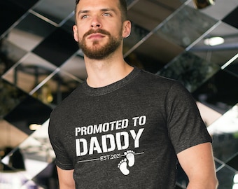 Primera vez papá papá día camisa, papá camisa, regalo para papá, dada camisa, camisas de papá, regalo de papá por primera vez, promovido a papá