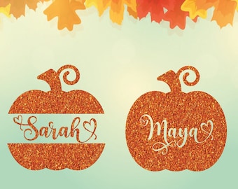 Personalized Pumpkin Iron On Transfer,Pumpkin Name Iron On Decal,Halloween Monogram Decal Iron on,Customized Pumpkin With Name Iron on patch
