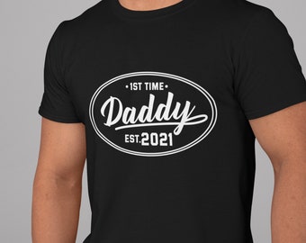 Primera vez papá papá día camisa, papá camisa, regalo para papá, dada camisa, camisas de papá, regalo de papá por primera vez, promovido a papá