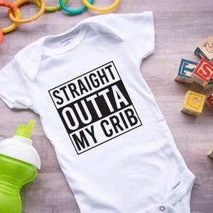 Straight Outta My Crib Funny Customized Baby Onesie For - Etsy