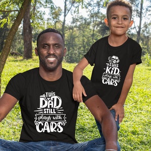 Dad and Son Matching shirts, Daddy and Son Car outfit, Gift for Dad who is playing with the cars, Father&#39;s day Gift