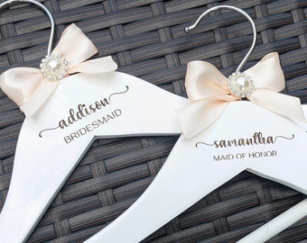 Personalized Bridesmaid Hangers Personalized Bride Hanger Wedding Hangers Bridal Hanger Customized Wedding Hanger Bridal Hanger Engraved