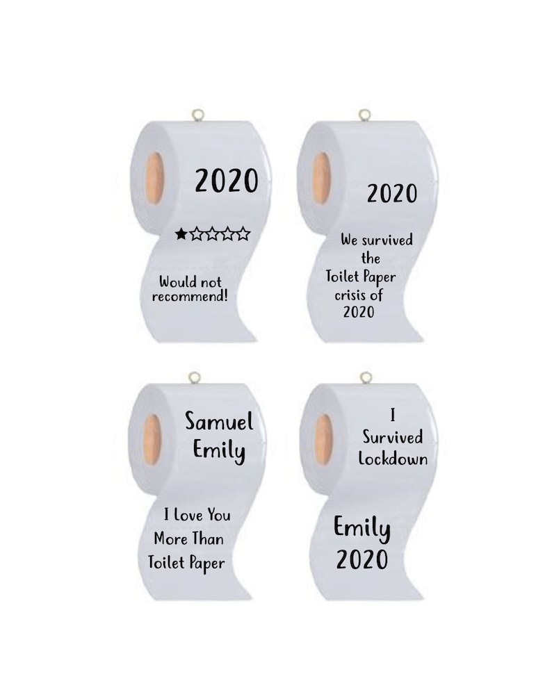 Toilet Paper Christmas Ornament Funny Personalized Gift Etsy