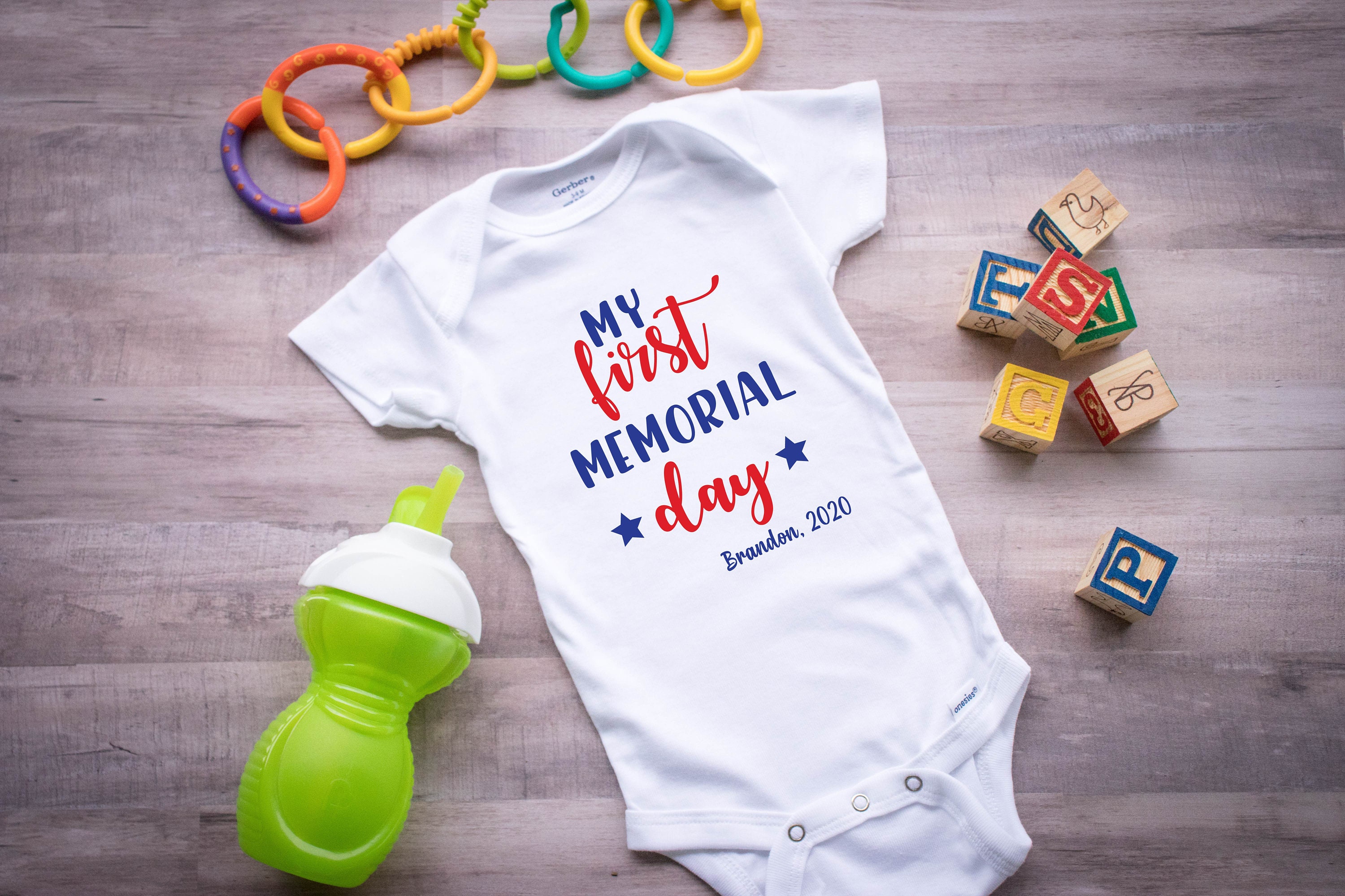 My First Memorial Day Baby Onesie Happy Memorial Day Unisex Etsy