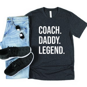 Coach Shirt, Best Coach Ever Gift T-Shirt, Basketball Baseball Football Soccer Softball Tennis Coaching Tees, Coach T Shirt,Coach Dad Legend