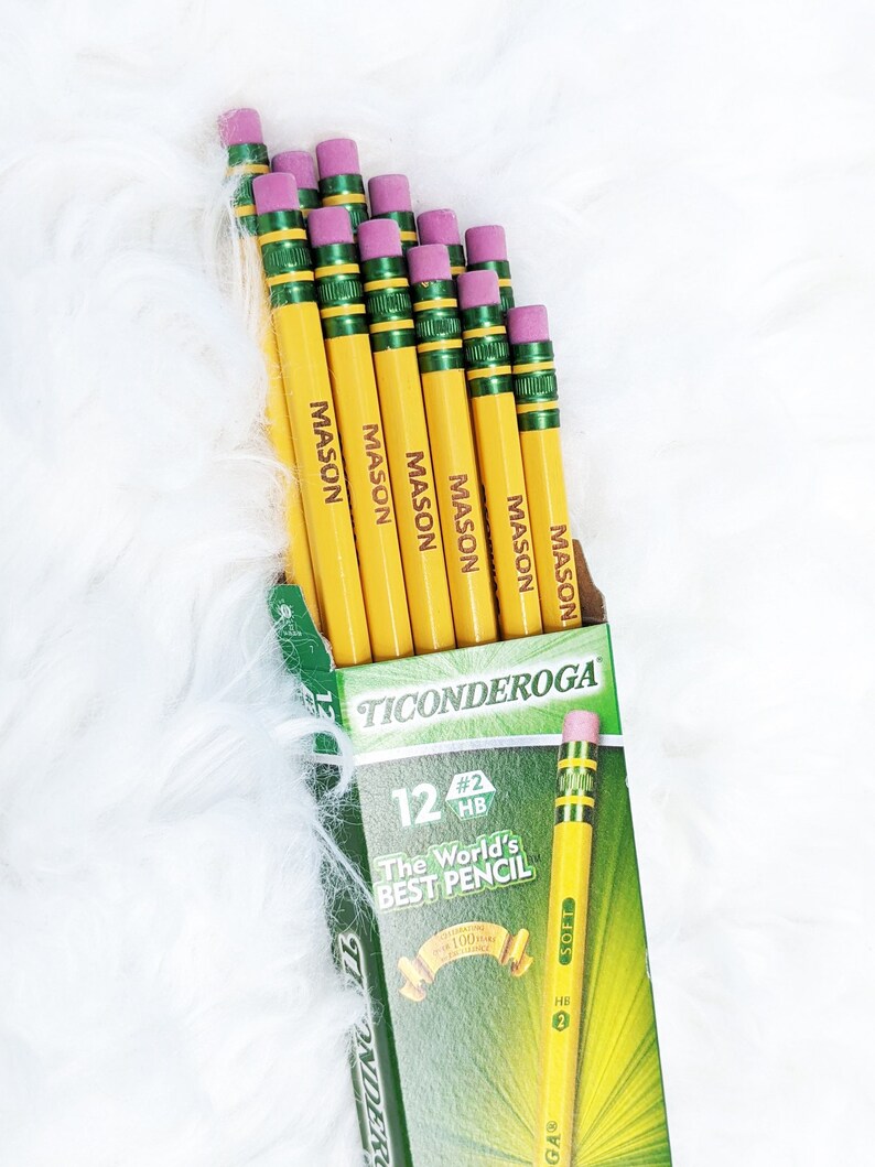 Personalized Ticonderoga Pencils, Back to School Engraved Wooden Pencil ...