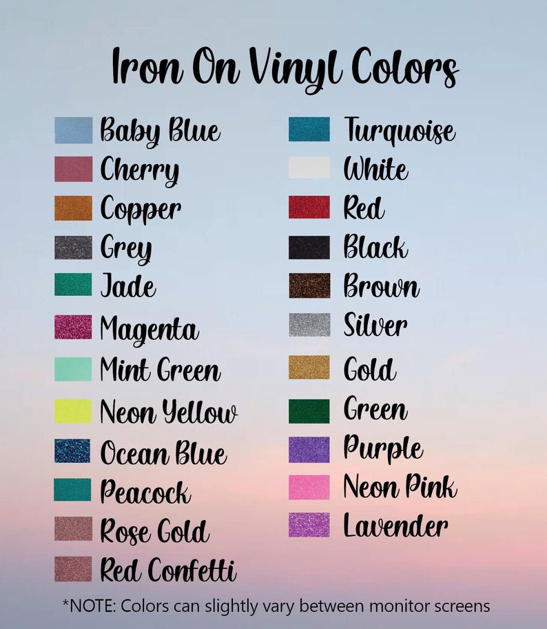 Glitter Name Iron on | Custom Heat Transfer Vinyl | |Personalized Iron On Decal |Apparel Decal | Name Decal | Personalized Apparel Sticker image 6