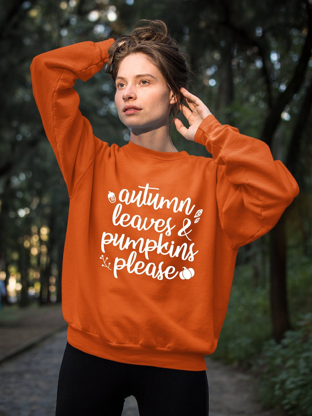 Autumn Leaves Fall Sweatshirt, Women's Oversized Autumn