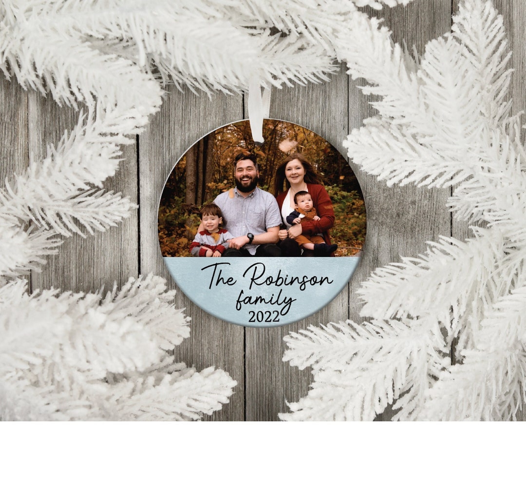 Personalized Family Photo Ceramic Ornament, Printed Photo, Custom ...