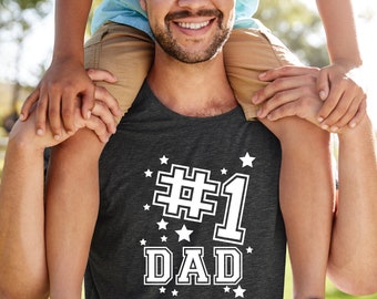 Mejor papá camisa, número 1 papá camiseta, papá camisa, regalo para papá, regalo de papá por primera vez, camisa dada, camisas de papá, regalo del día del padre
