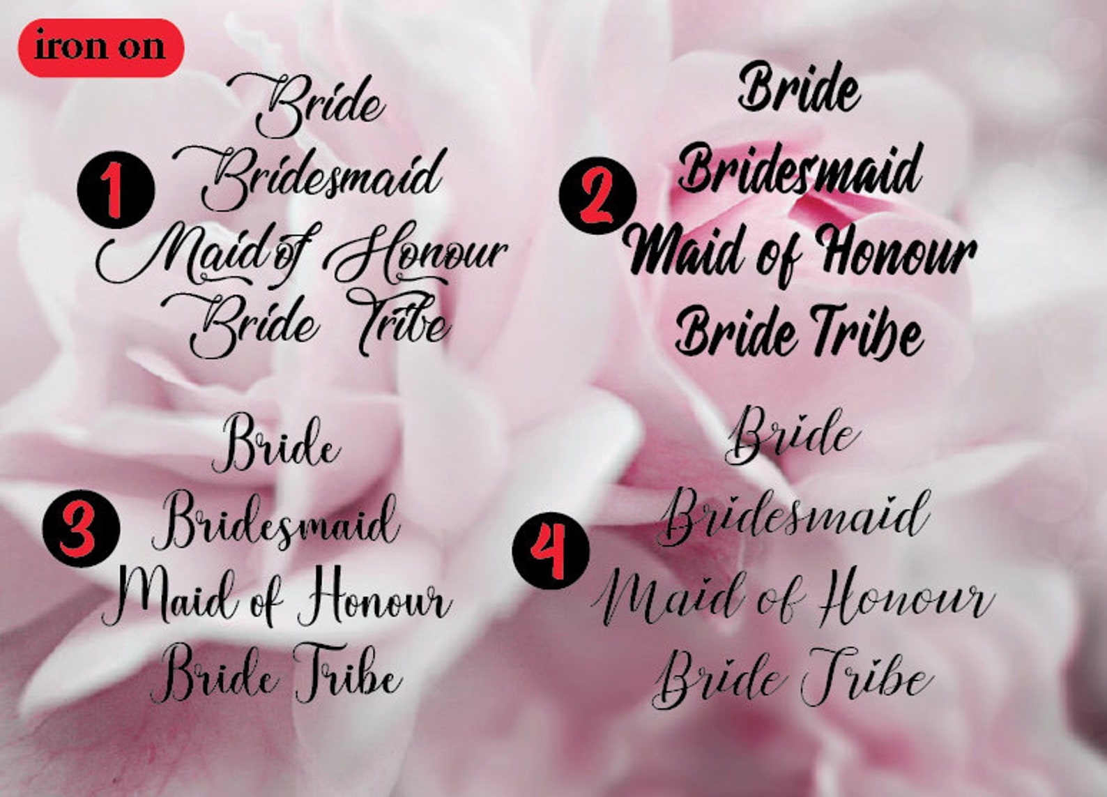 Bride Iron on Transfer Bridesmaid Iron On Wedding Iron on Etsy