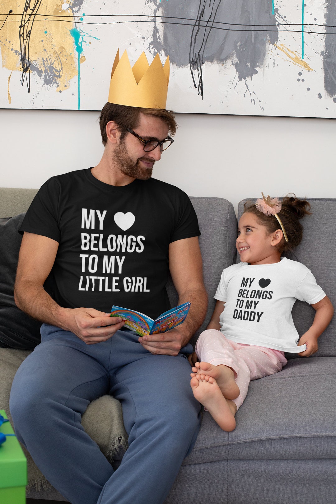 Dad and Daughter Matching Shirts, Daddy and Daughter Outfit, My Heart ...