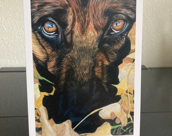 Greeting card German Shepard