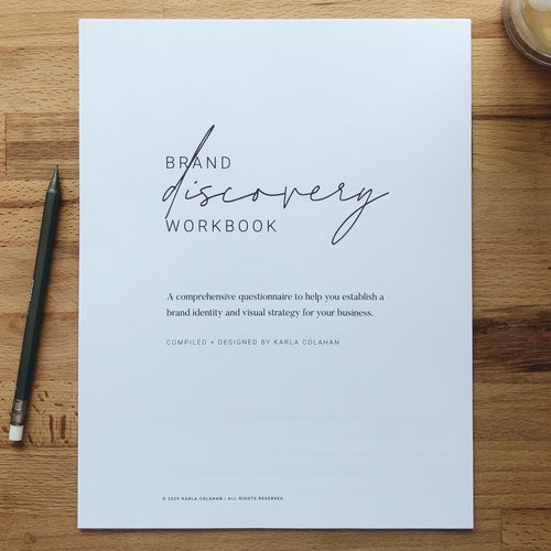Brand Discovery Workbook Branding Questionnaire for Etsy