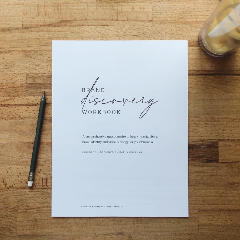 Brand Discovery Workbook Branding Questionnaire for Etsy