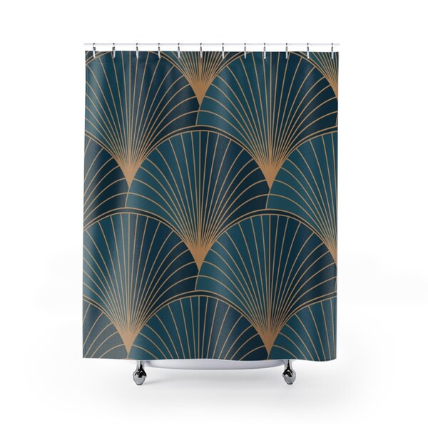 Teal Shower Curtain Etsy