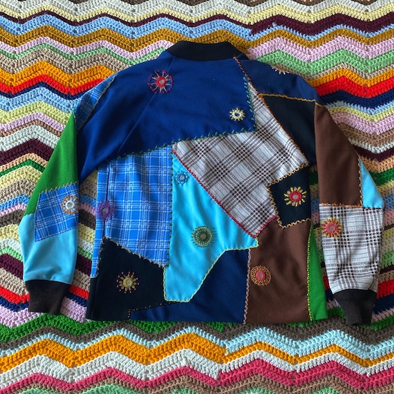 Vintage 1970s Handmade Patchwork Jacket - image 3