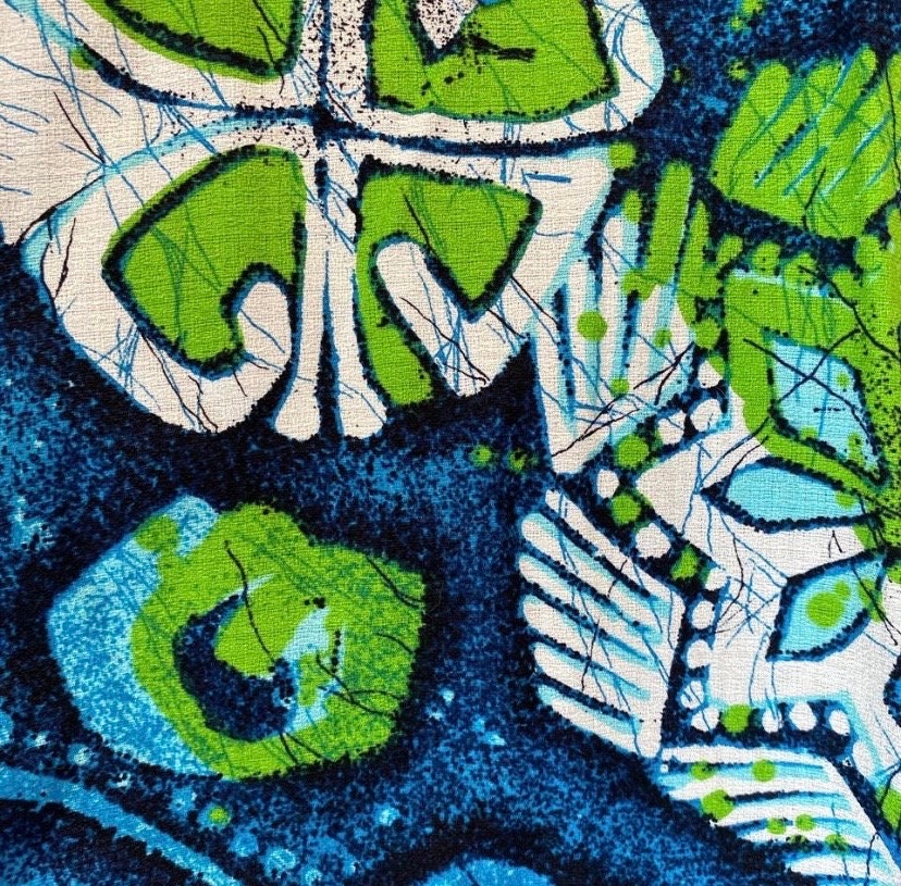 60's Hawaiian Bark Cloth Floral Mini