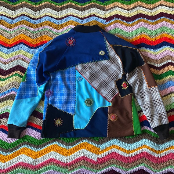 Vintage 1970s Handmade Patchwork Jacket - image 4