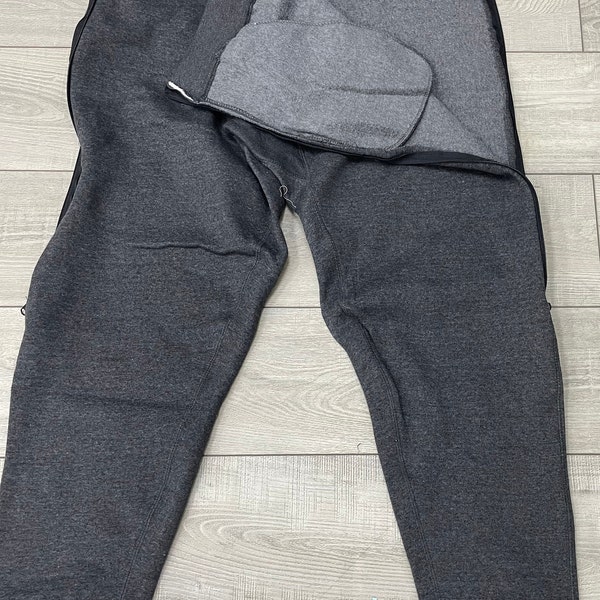 Adaptive Sweatpants. Accessibility, Post Op/Surgery, w/ Zippers for 3/4th with both Sides Opening. Accessible & Functional Clothing.