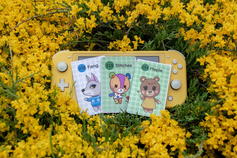 Animal Crossing villager Amiibo card digital art trading cards | Etsy