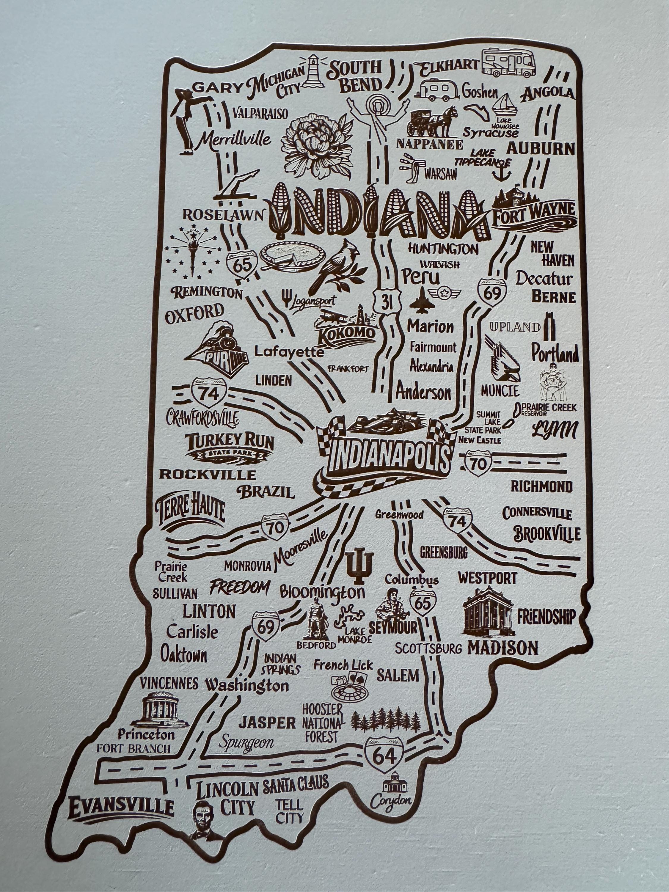 Indiana Map SVG | Indiana State Map Laser File | Svg Png Ai Eps Pdf ...
