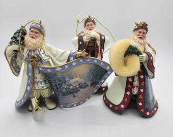 Thomas Kinkade Old World Santas Ornament Collection Set of 5 - Etsy