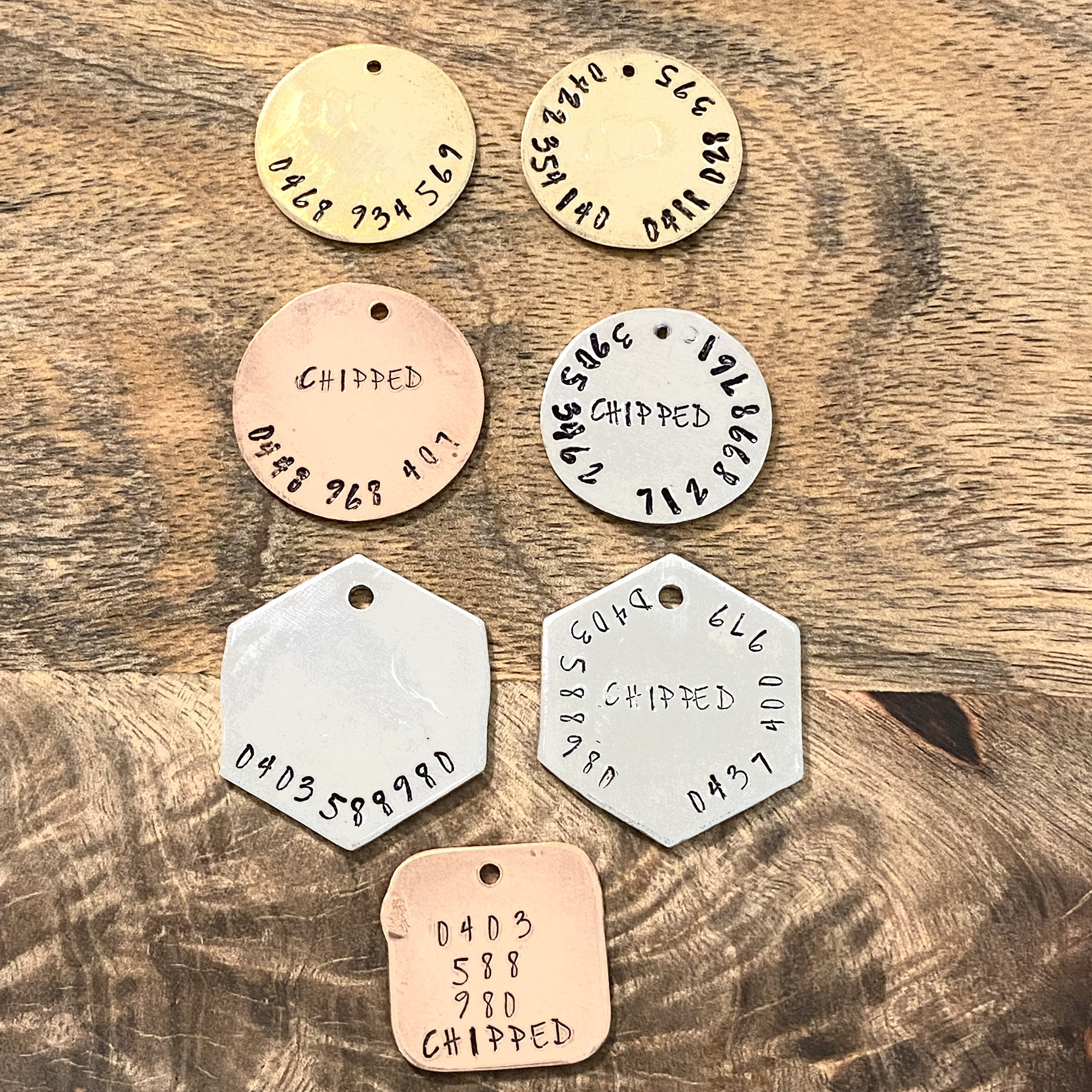 Personalized Brass Dog Tag Hand Stamped ID Tag Dog Collar Etsy