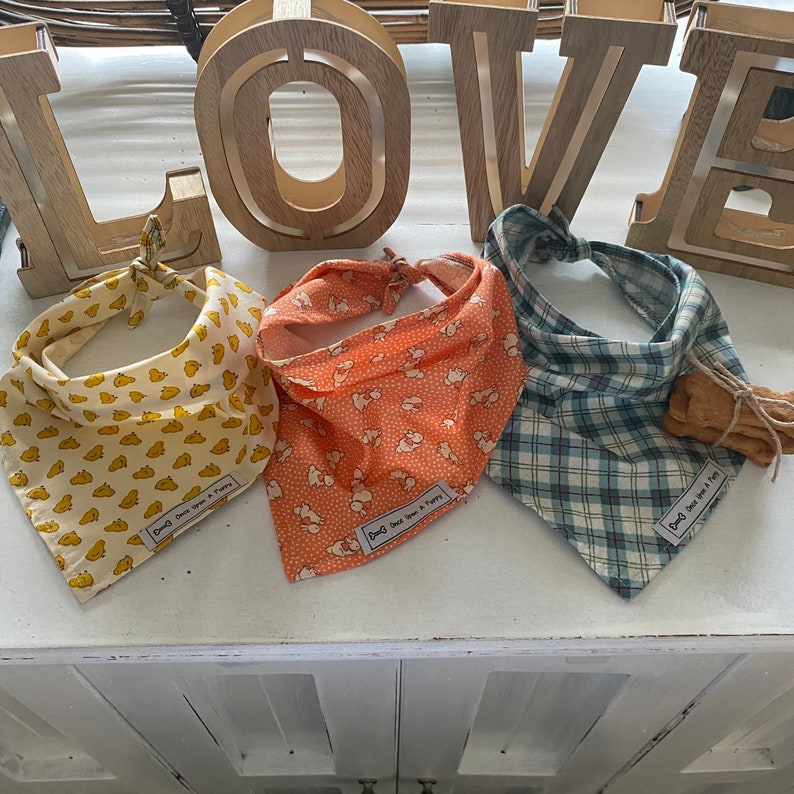 Blue Checker Plaid Dog Puppy Bandana Accessory Fashion Scarf Neckwear