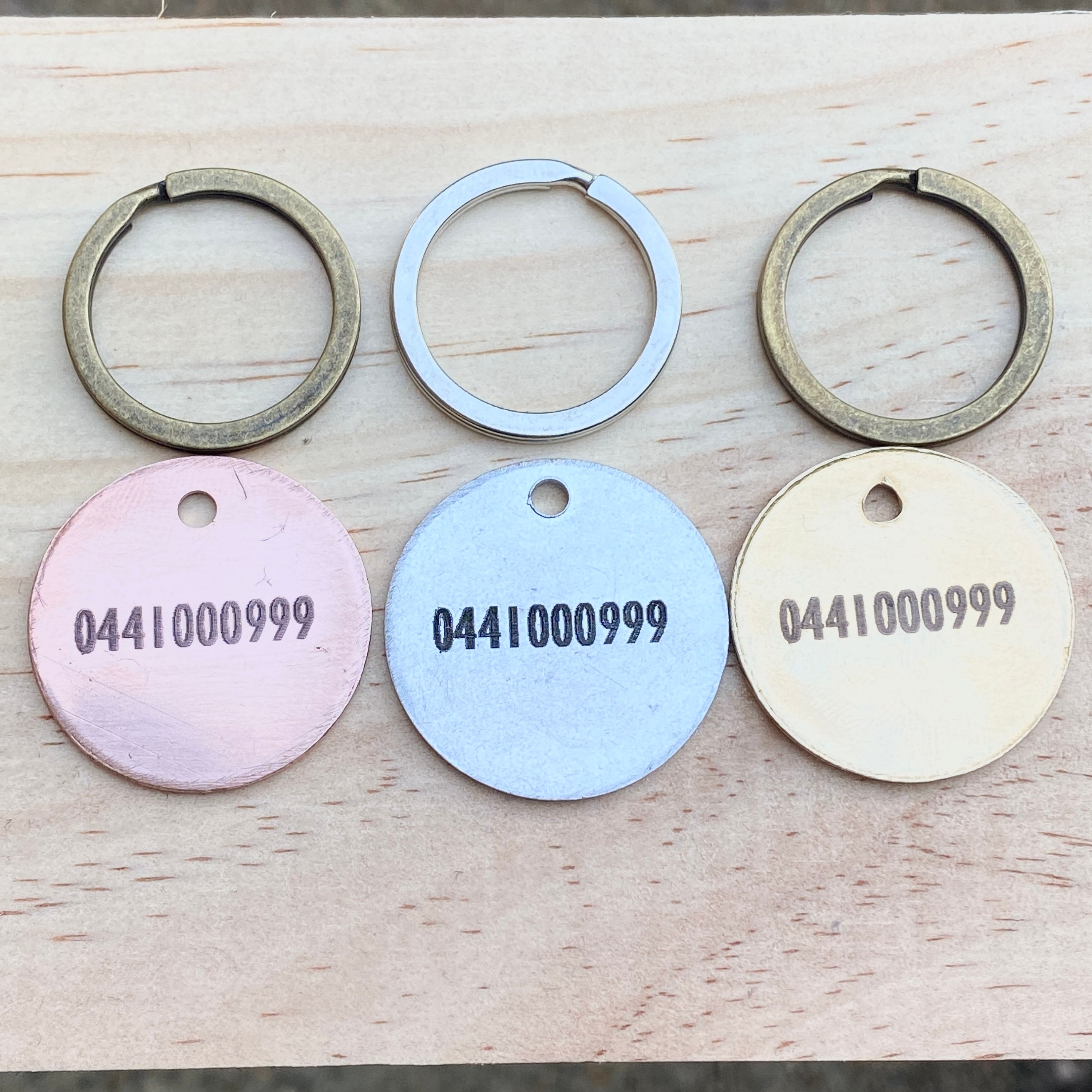 Dog Name Tag Brass Dog ID Tag Silver Pet Tag Copper Dog Etsy Australia