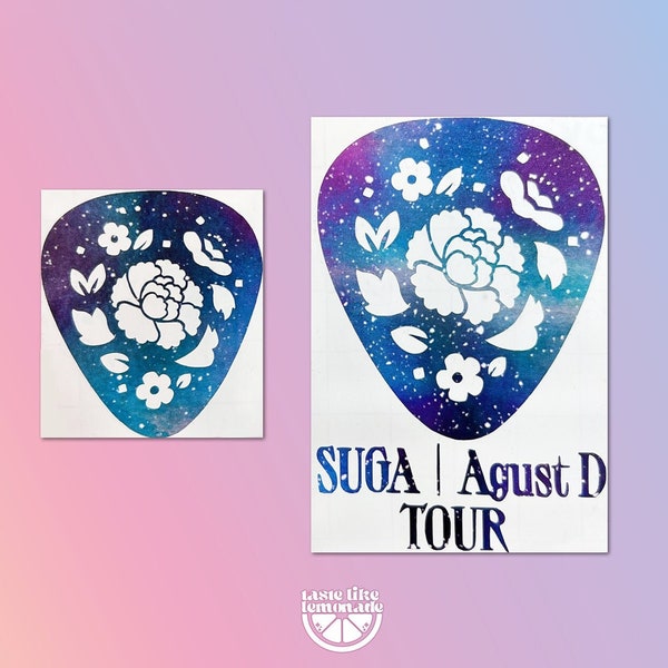 K-pop BTS Suga Agust D D-DAY Tour Guitar Pick Sticker Decal