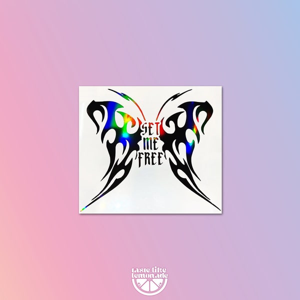 K-pop BTS Jimin Set Me Free Butterfly Sticker Decal