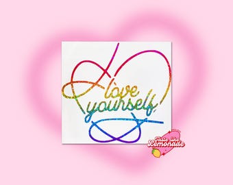 BTS Love Yourself : Her Multicolor Gradient Watercolor Painting