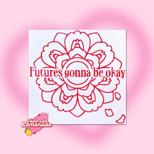 K-pop BTS Suga Agust D D-DAY Future&#39;s Gonna Be Okay Flower Sticker Decal