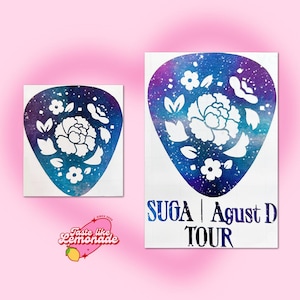 K-pop BTS Suga Agust D D-DAY Tour Guitar Pick Sticker Decal