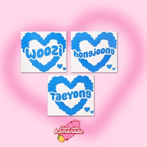 CUSTOM K-pop Member Cloud Heart Lightstick Sticker Decal