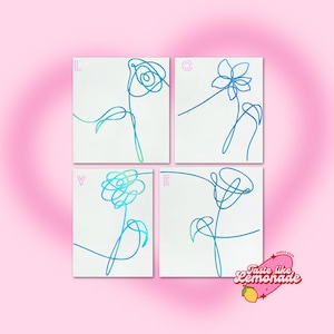 K-pop BTS Love Yourself Flower Sticker Decal
