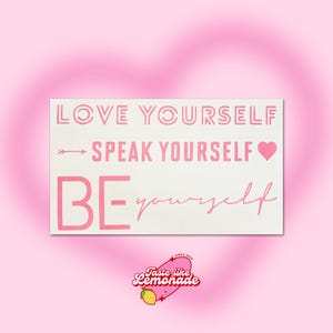 K-pop BTS Love Yourself, Speak Yourself, BE Yourself Sticker Decals