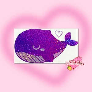 K-pop BTS TinyTan Purple Whale Sticker Decal