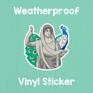 Hera Greek God Sticker! Weather proof vinyl sticker! Die cut goddess