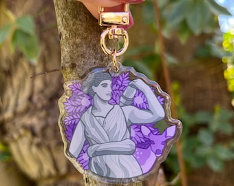 Gorgeous Artemis Greek goddess double sided acrylic keychain!