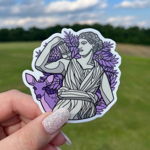 Artemis Greek God Sticker! Weather proof vinyl sticker! Die cut goddess