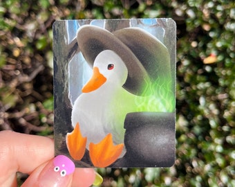 Magical Duck with a Cauldron Sticker! Adorable sticker! Weatherproof