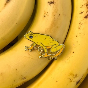Banana Fruit Frog Enamel Pin!
