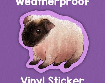 Skinny pig werewolf guinea pig Sticker! Cute Art Sticker!