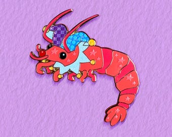 Jester shrimp I’ve been known to jest Enamel Pin! Cute funny