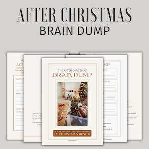 After Christmas Brain Dump – Holiday Reflection Workbook for Moms | ADHD Friendly Printable