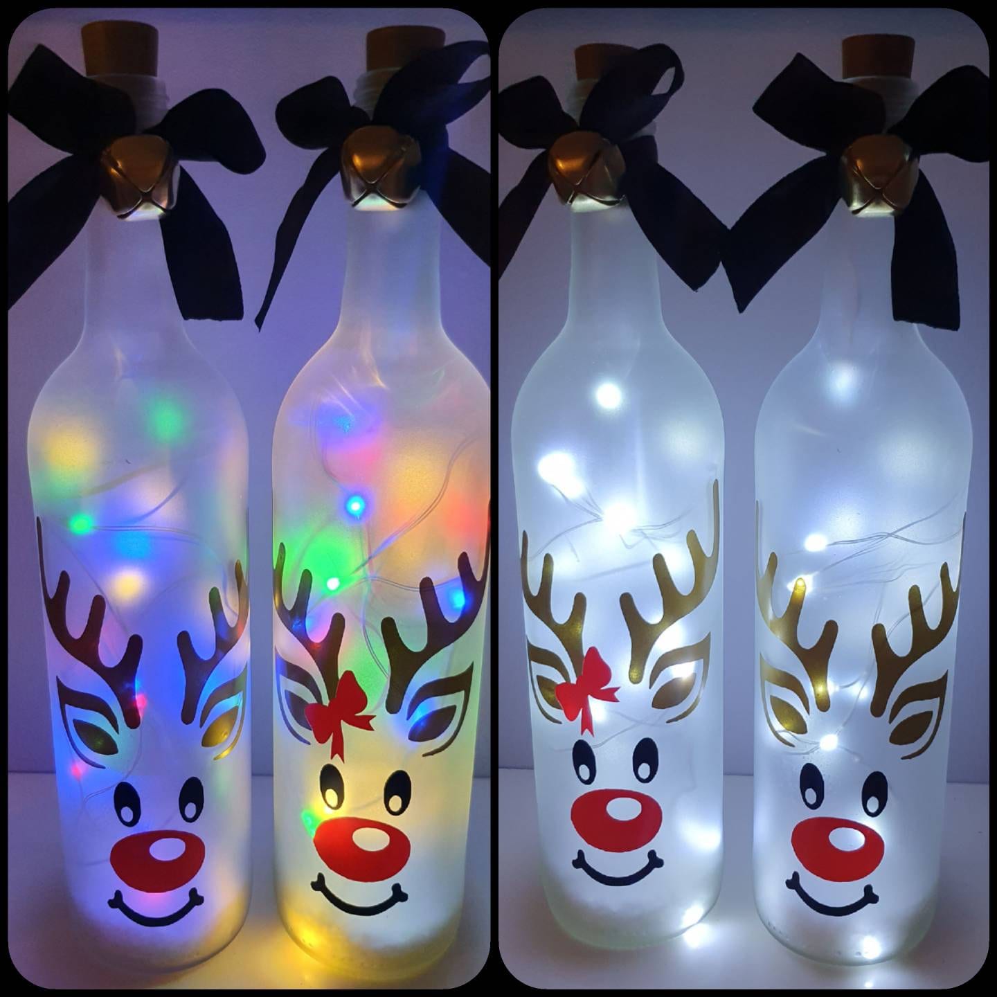 Christmas Light up Bottles Etsy UK