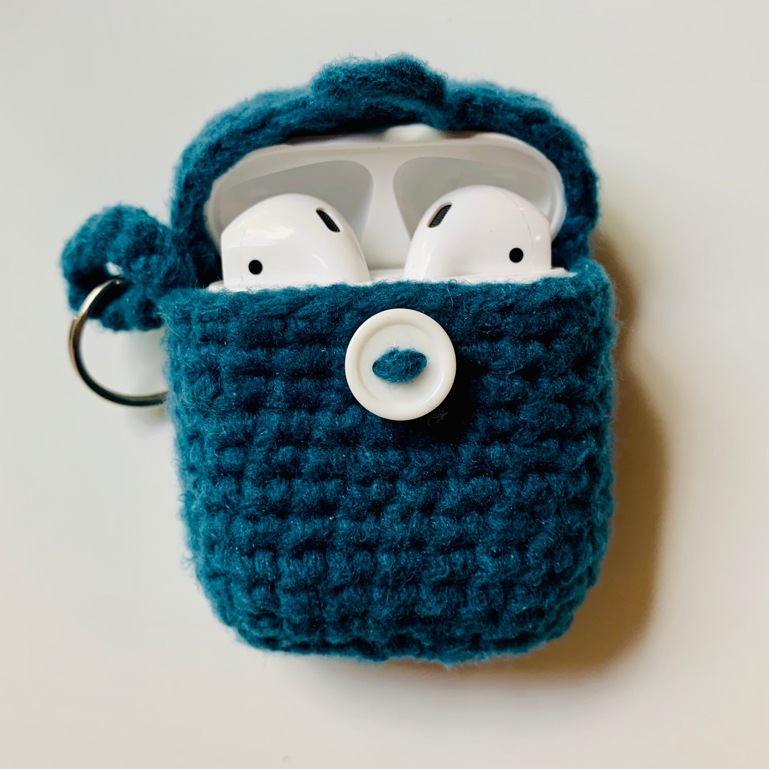 Crochet Airpods Case with Button and Keychain Etsy Australia