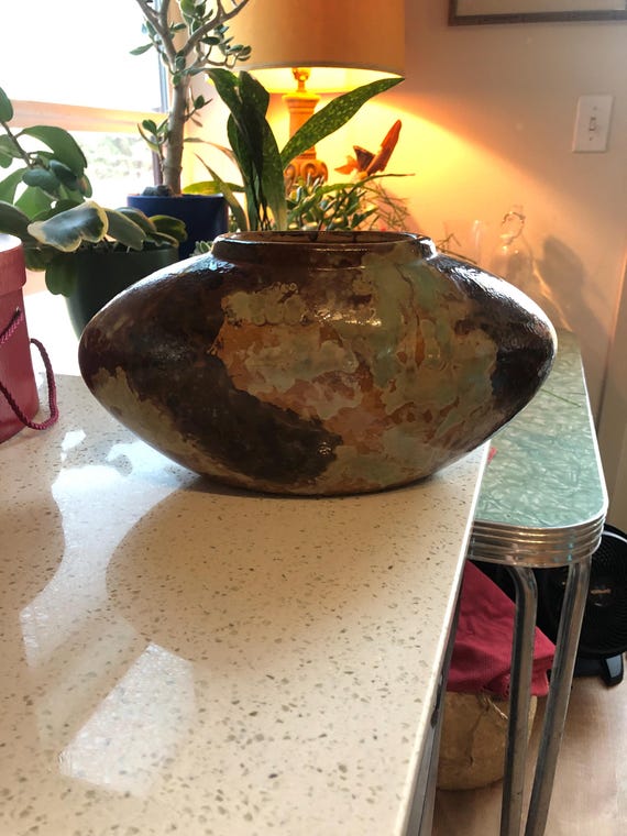 Buy Glazed Tri-color Mid-century-modern Football-shaped Flower